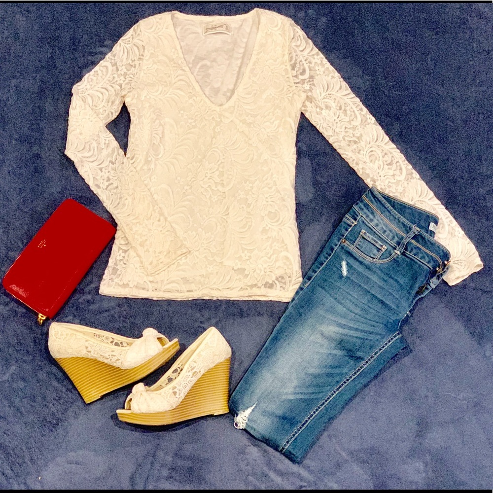 Abercrombie & Fitch White Lace Top.